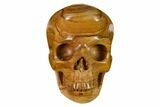 Realistic, Polished Picture Jasper Skull #151159-1